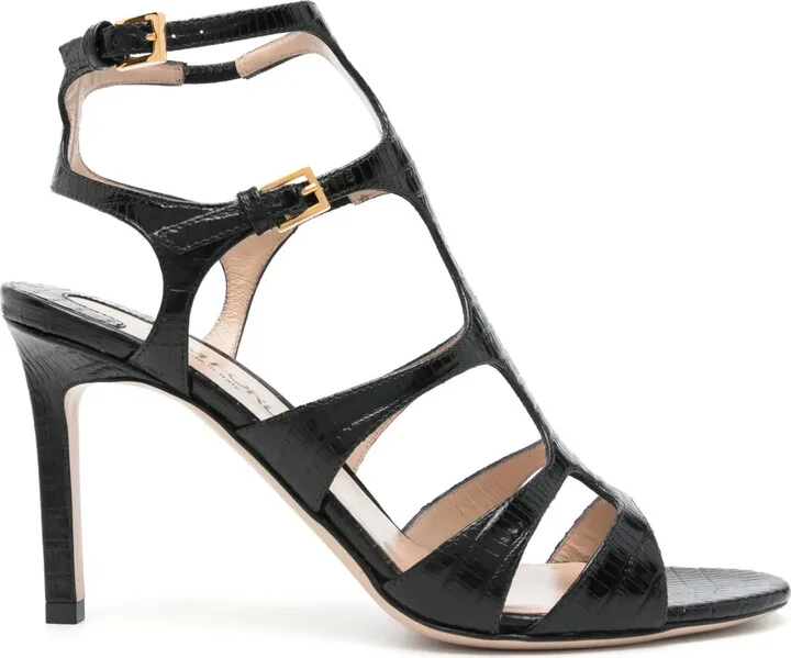 95mm Croc-Embossed Sandals