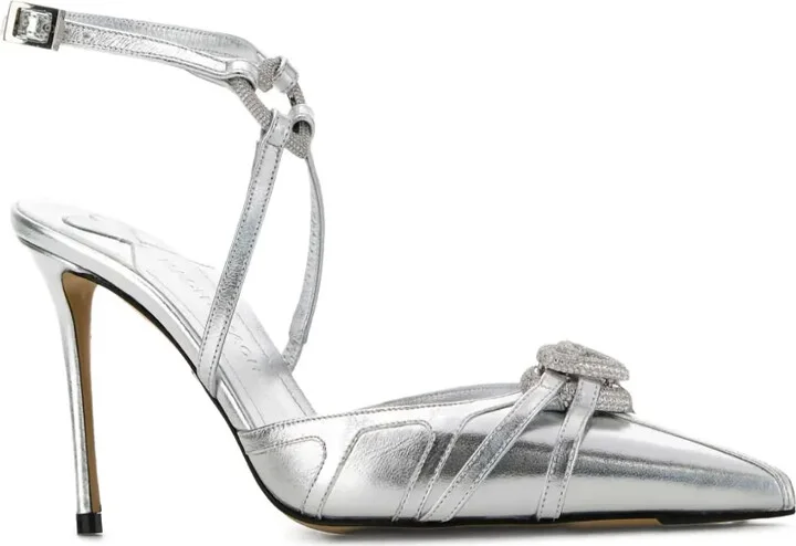 95mm Crystal-Embellished Ankle-Strap Pumps - Image 2