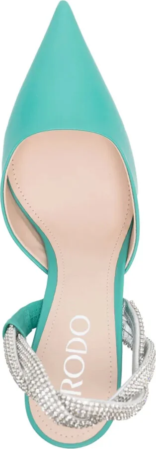 95mm Crystal-Embellished Leather Pumps - Image 4