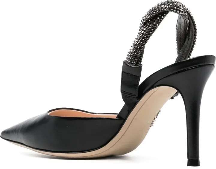 95mm Crystal-Embellished Leather Pumps - Image 3