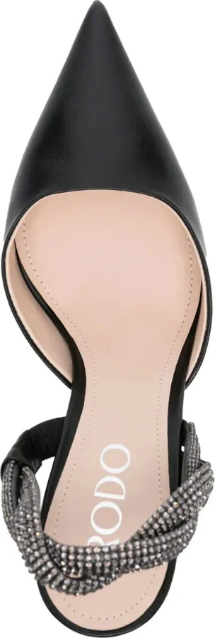 95mm Crystal-Embellished Leather Pumps - Image 4