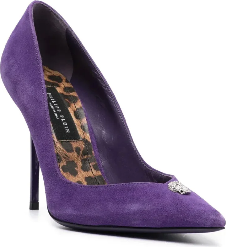 95mm Decollete suede heeled pumps - Image 2