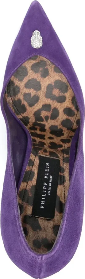 95mm Decollete suede heeled pumps - Image 4