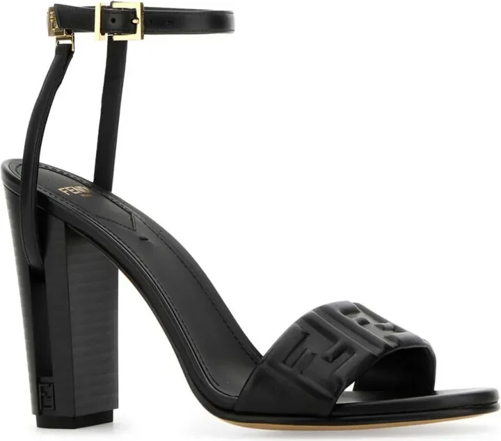 95mm Delfina leather sandals - Image 2