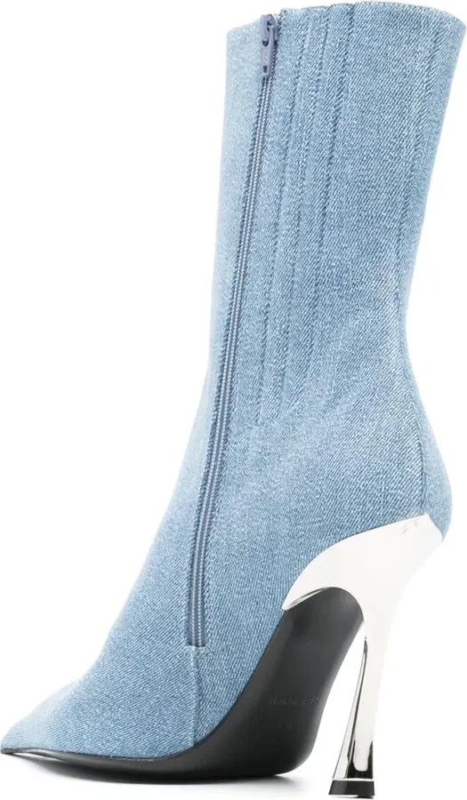 95mm Denim Ankle Boots - Image 3
