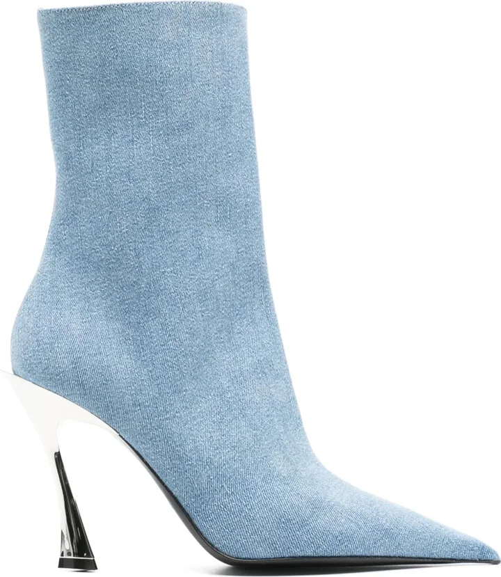 95mm Denim Ankle Boots