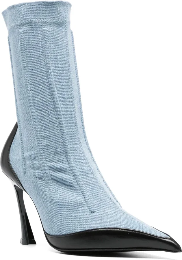 95mm Denim Boots - Image 2