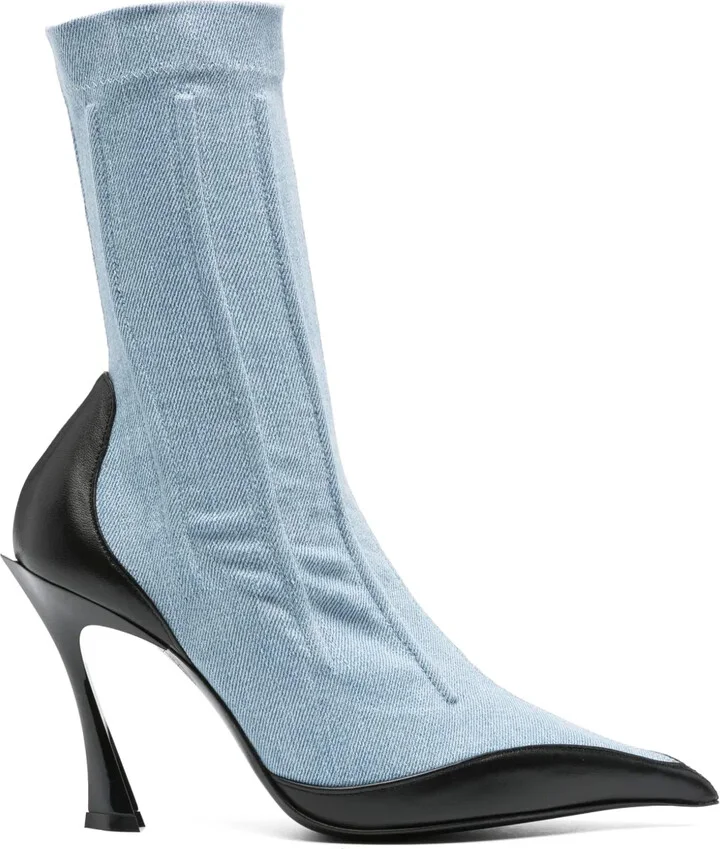 95mm Denim Boots