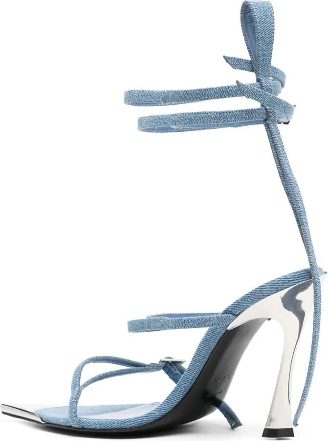 95mm Denim Sandals - Image 3