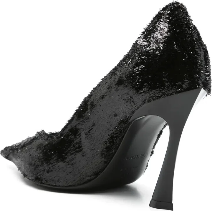 95mm Fand-Heel Glittered Pumps - Image 3