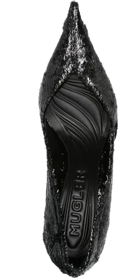 95mm Fand-Heel Glittered Pumps - Image 4