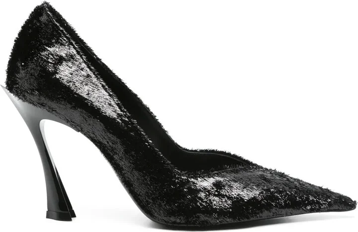 95mm Fand-Heel Glittered Pumps