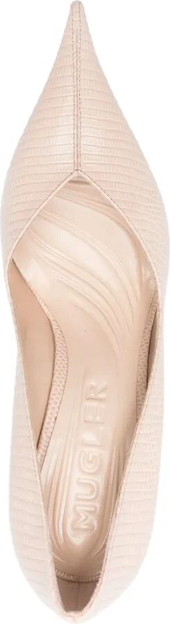 95mm Fand-Heel Leather Pumps - Image 4