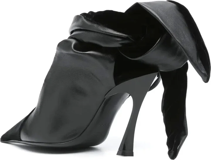 95mm Fang leather knot mules - Image 3