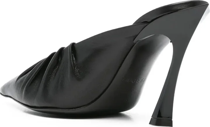 95mm Fang pleated pointed-toe mules - Image 3