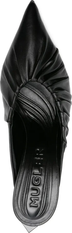 95mm Fang pleated pointed-toe mules - Image 4