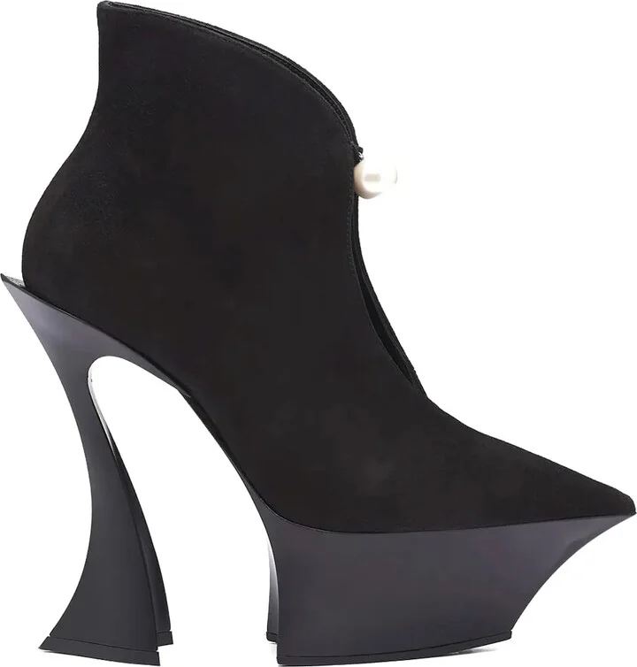 95mm Fang sculpted-heel boots