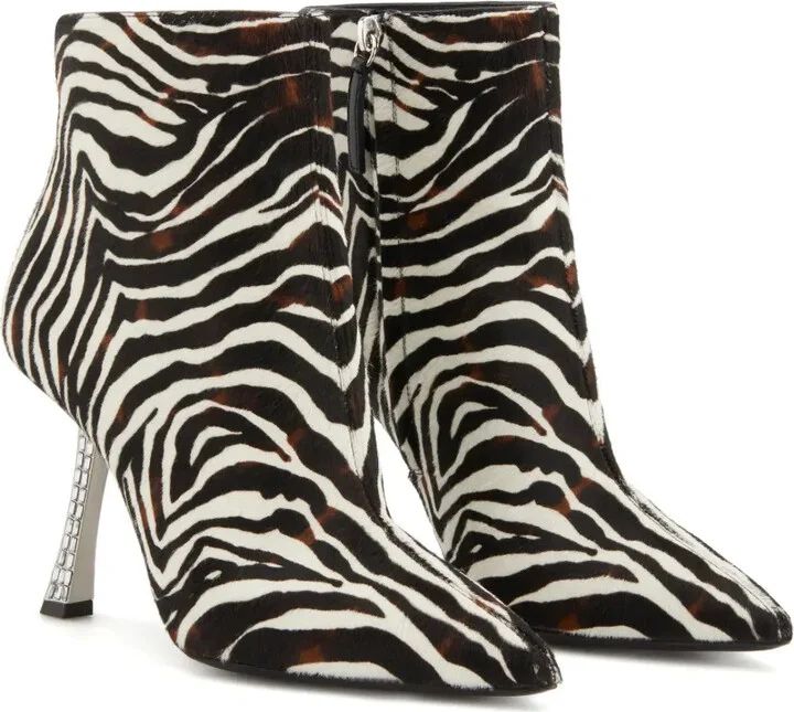 95mm Farrah Fancy zebra-print boots - Image 2