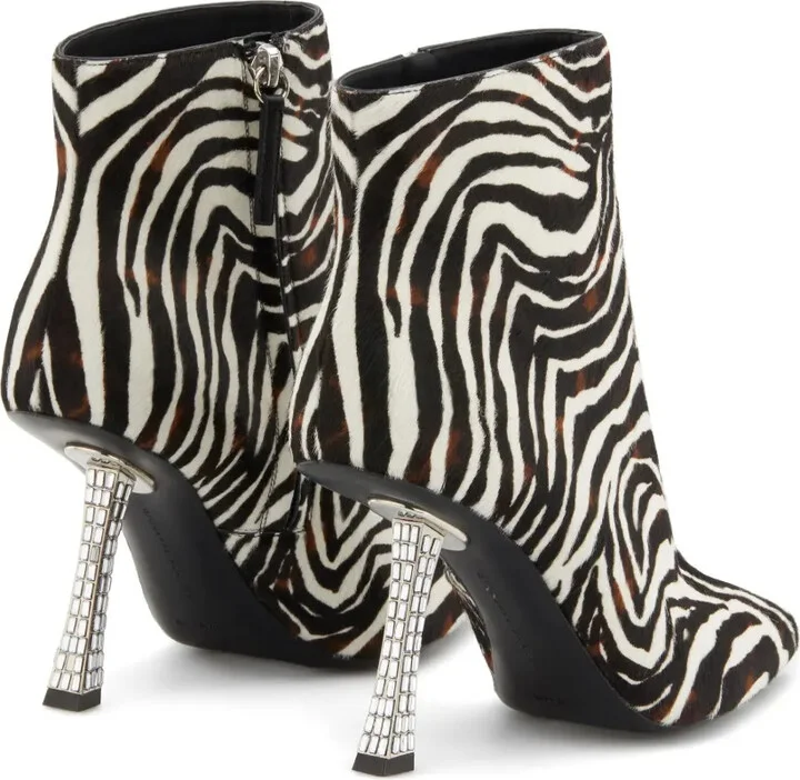 95mm Farrah Fancy zebra-print boots - Image 3