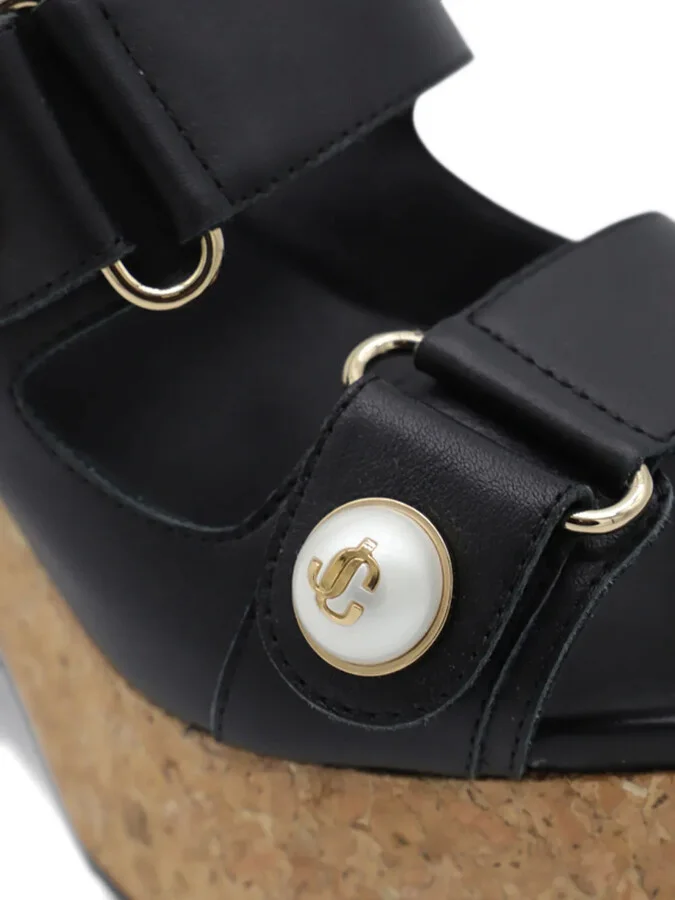 95mm Fayence embellished heeled sandals - Image 3