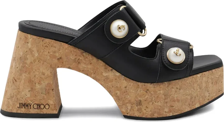 95mm Fayence embellished heeled sandals