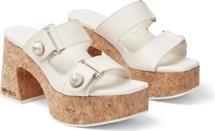 95mm Fayence leather platform sandals - Image 2