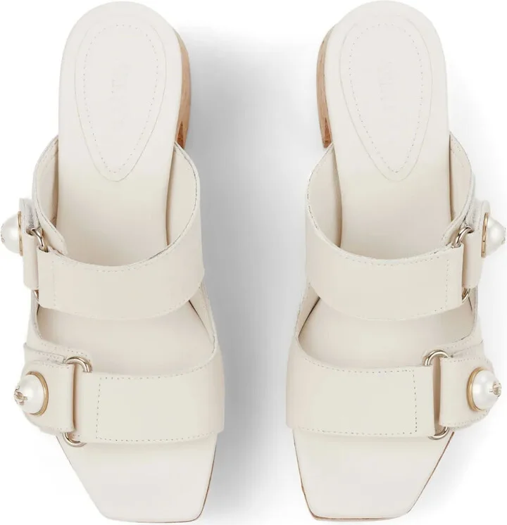 95mm Fayence leather platform sandals - Image 4