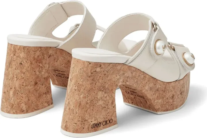 95mm Fayence leather platform sandals - Image 5