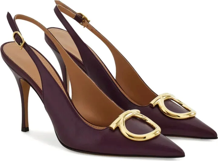 95mm Gancini leather pumps - Image 2