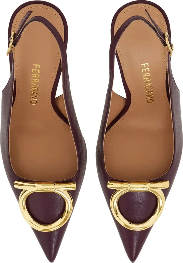 95mm Gancini leather pumps - Image 4