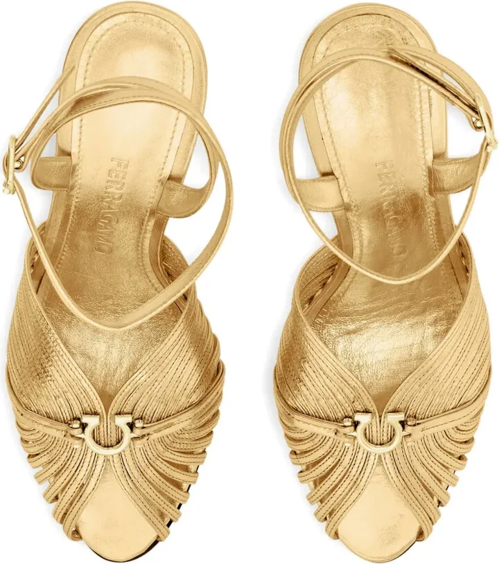 95mm Gancini logo-embellished sandals - Image 4