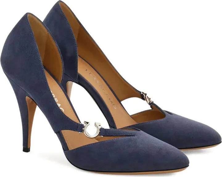 95mm Gancini suede pumps - Image 2