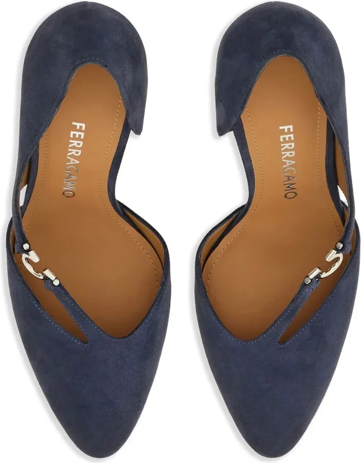 95mm Gancini suede pumps - Image 4