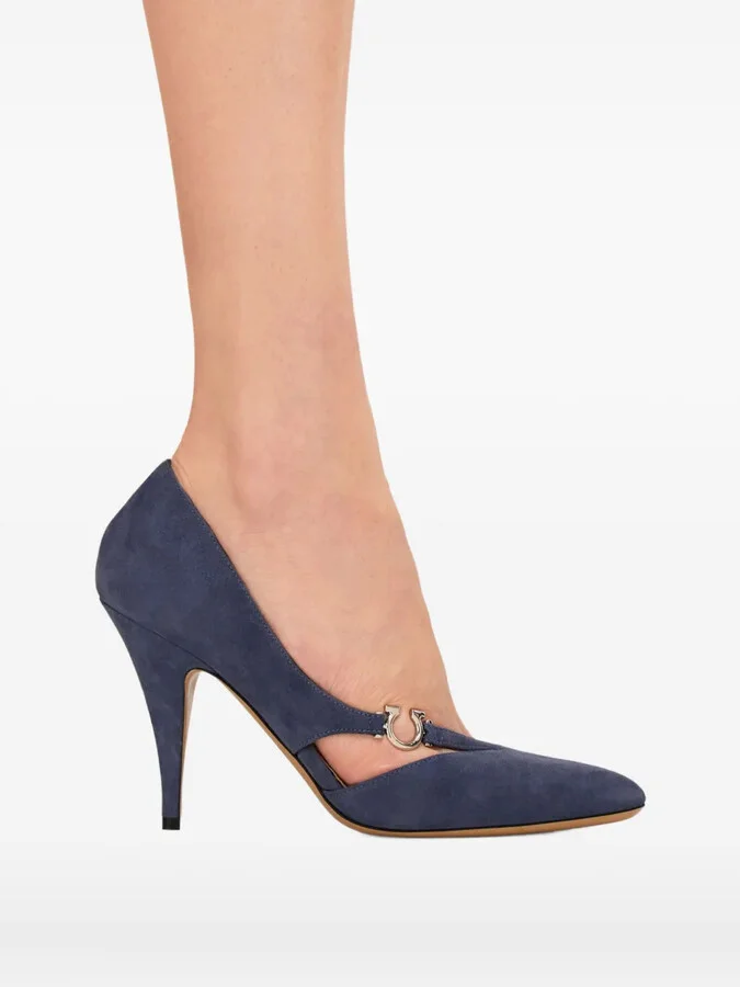 95mm Gancini suede pumps - Image 5