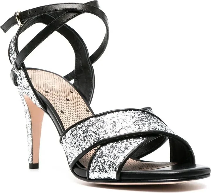 95mm Glitter Ankle-Strap Sandals - Image 2