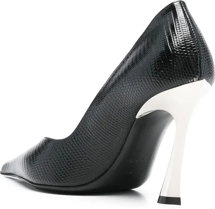 95mm Grainy Leather Pumps - Image 3