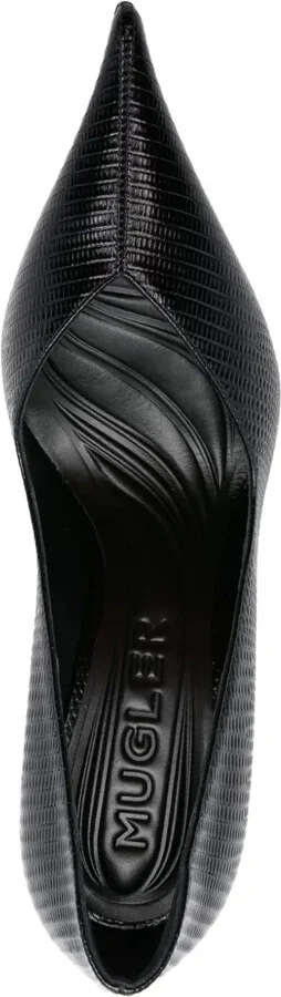 95mm Grainy Leather Pumps - Image 4