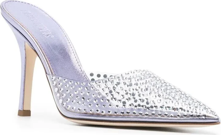 95mm Hollywood crystal-embellished mules - Image 2