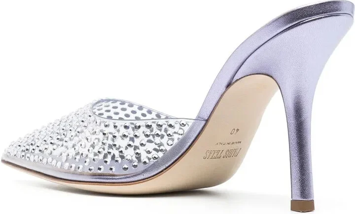 95mm Hollywood crystal-embellished mules - Image 3