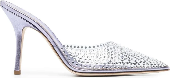 95mm Hollywood crystal-embellished mules