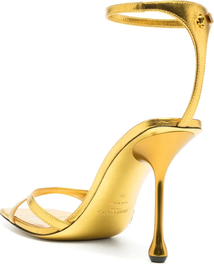 95mm Ixia metallic leather sandals - Image 3