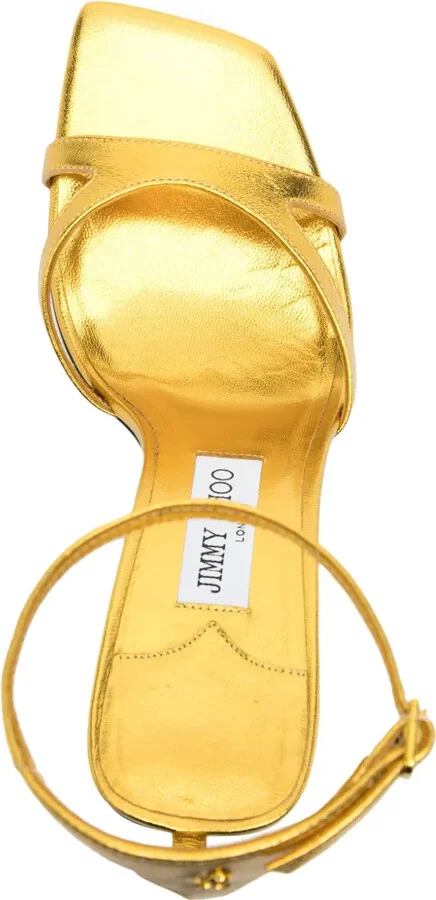 95mm Ixia metallic leather sandals - Image 4