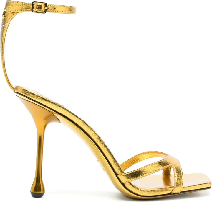 95mm Ixia metallic leather sandals