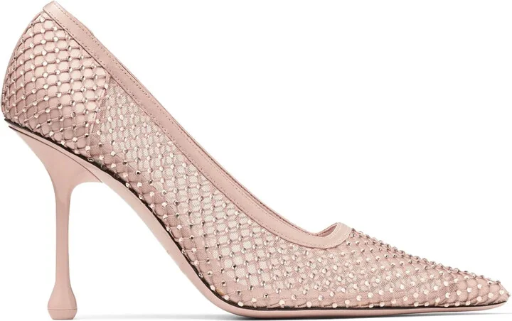 95mm Ixia satin pumps