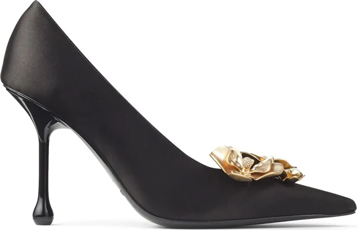 95mm Ixia satin pumps