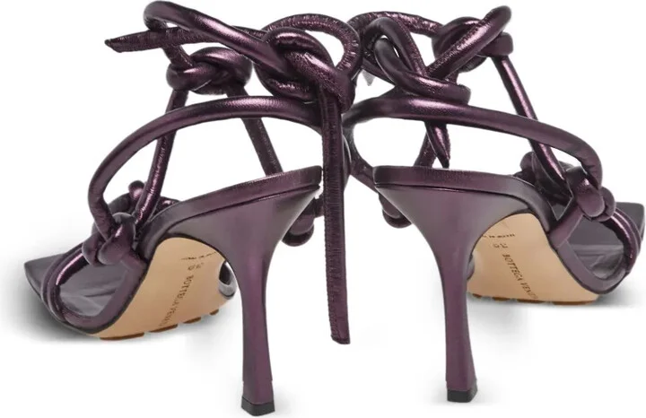 95mm Knotted Leather Sandals - Image 3