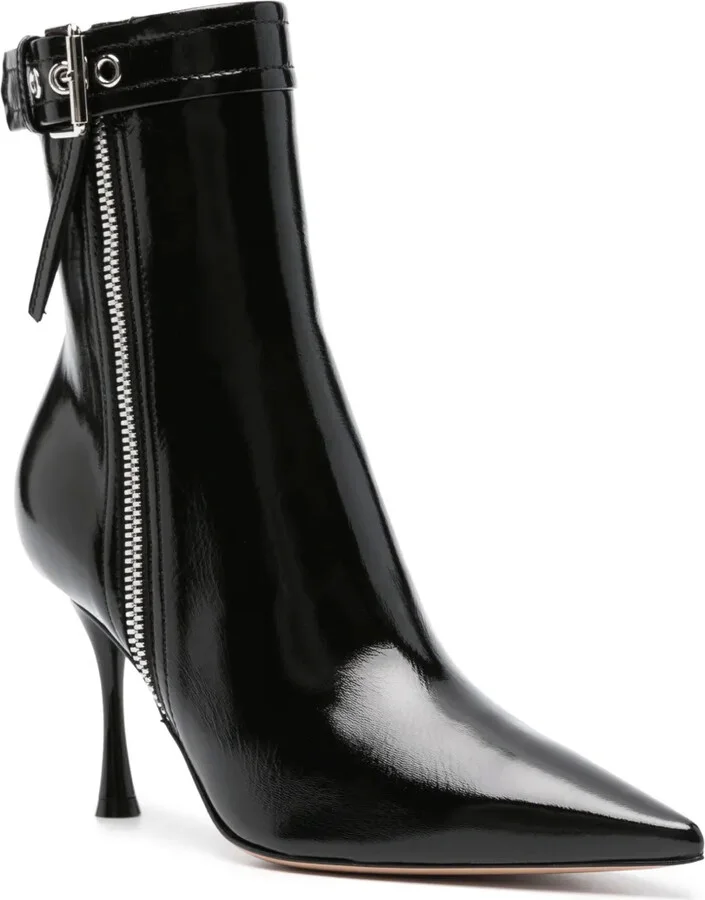 95mm Leather Ankle Boots - Image 2