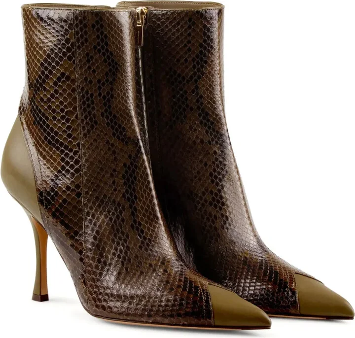 95mm Leather Ankle Boots - Image 2