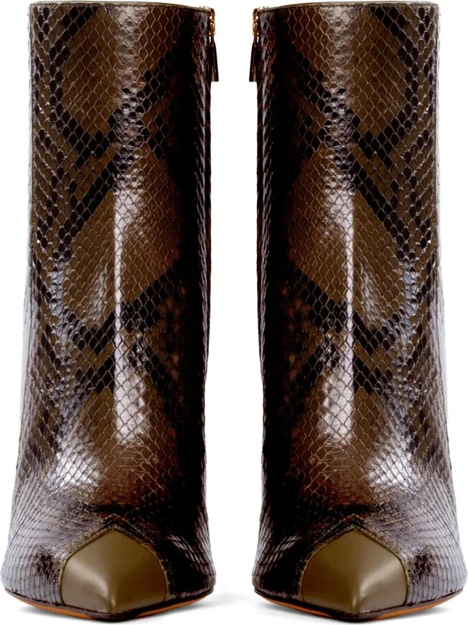 95mm Leather Ankle Boots - Image 4
