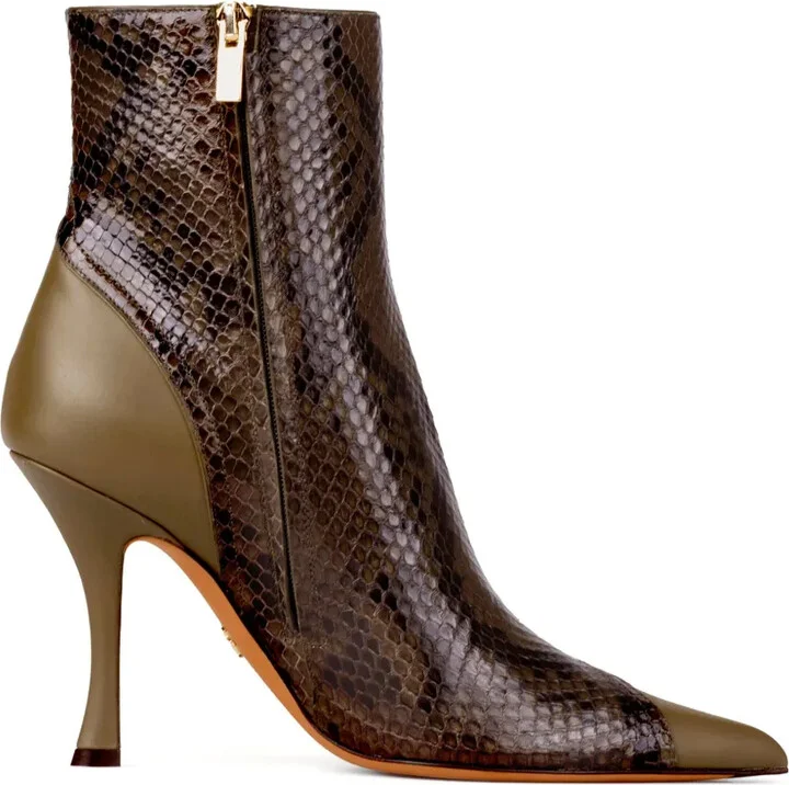 95mm Leather Ankle Boots - Image 5